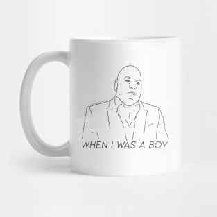 When I Was a Boy (black) Mug